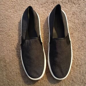 VINCE Preston FB Textured Fabric Canvas Slip On Shoes Womens Size 8 PRE-OWNED